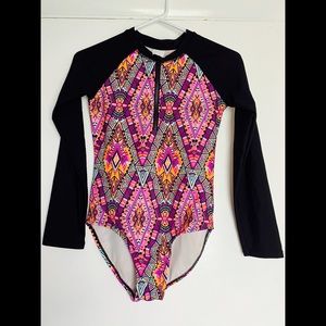 Girls long sleeve surf/swimsuit
